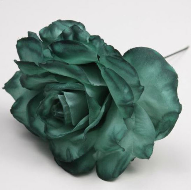 Petite rose de Cadix. 10cm. Vert Bouteille VR38